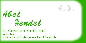 abel hendel business card