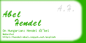 abel hendel business card